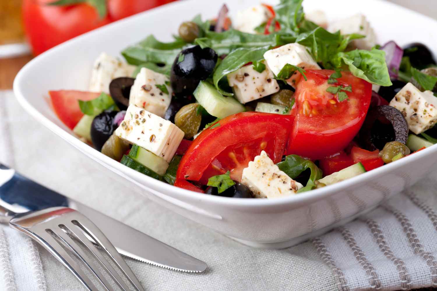 Greek salad with capers