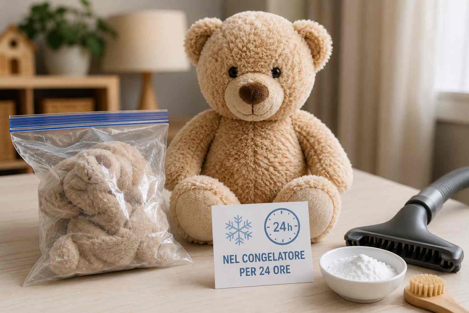 pulire peluche