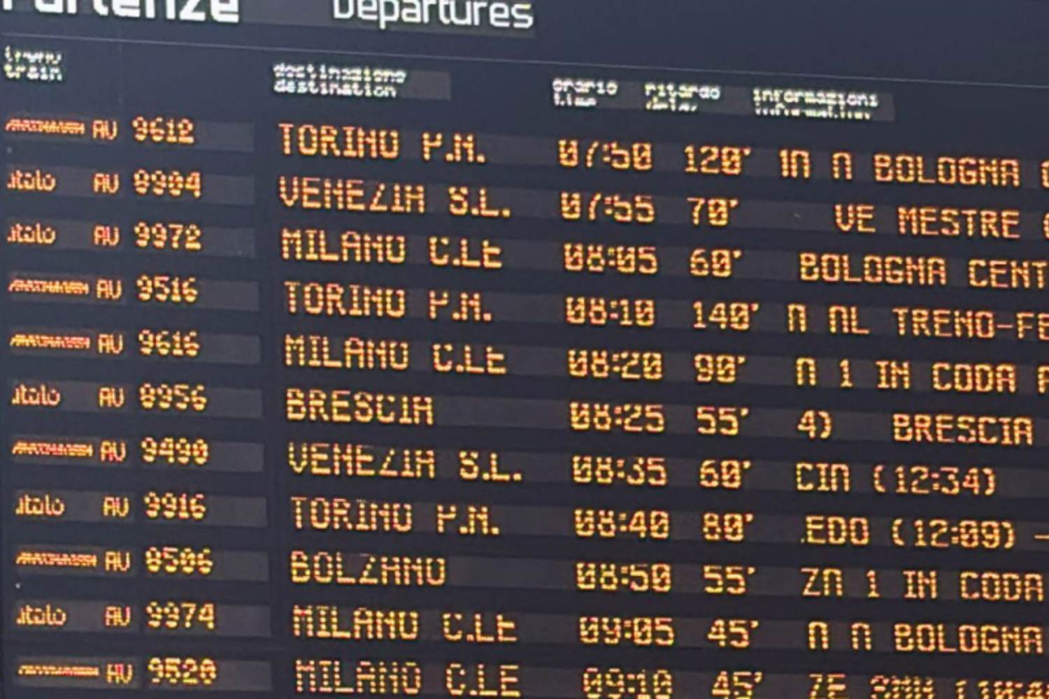 Treni ritardi