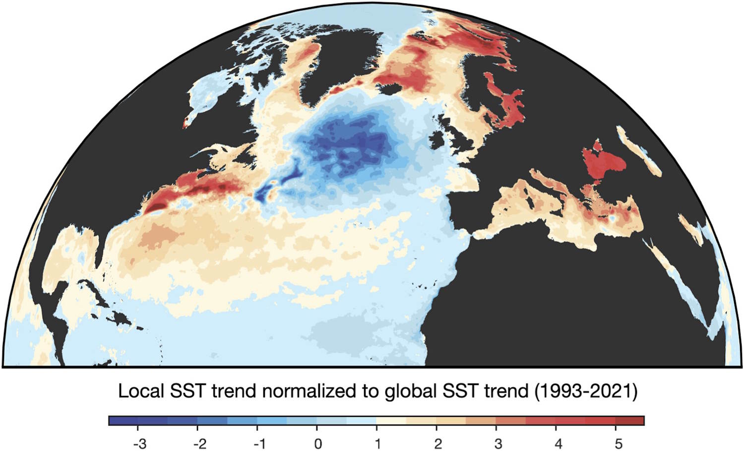 cold spot weakening ocean currents