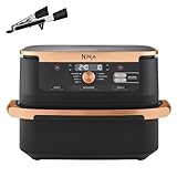 Ninja Foodi FlexDrawer - Large Air Fryer with Removable Separator - Oil-Free Cooking - 10.4L, Dishwasher Safe Components - Model AF500EUCP, Black/Copper Color
