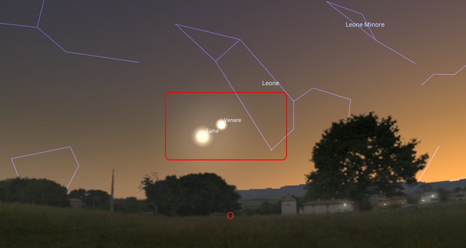kisses moon jupiter venus shooting stars