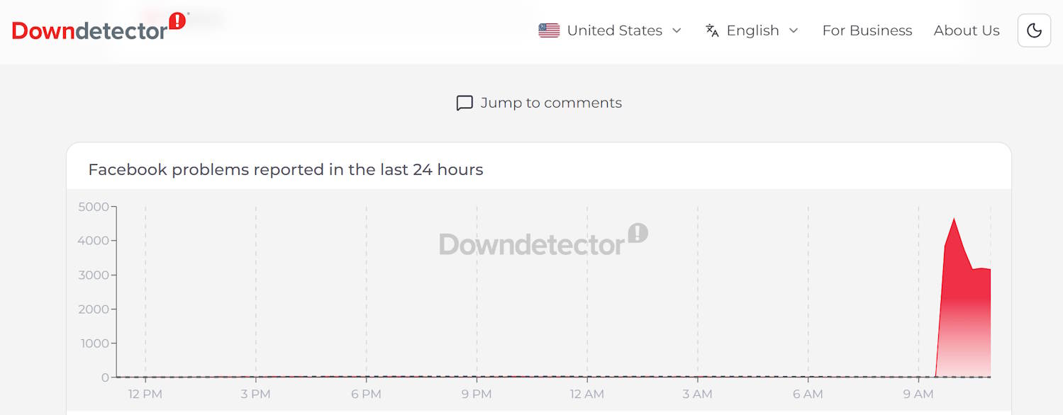 Facebook down July 19, 2026