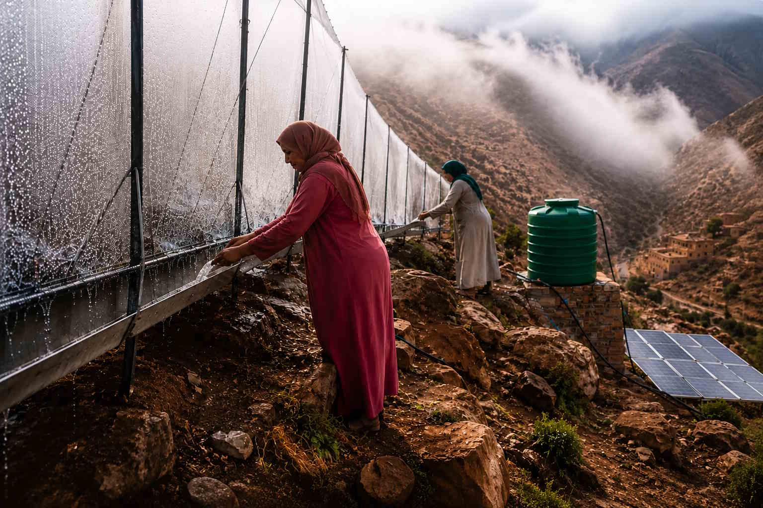water fog women morocco