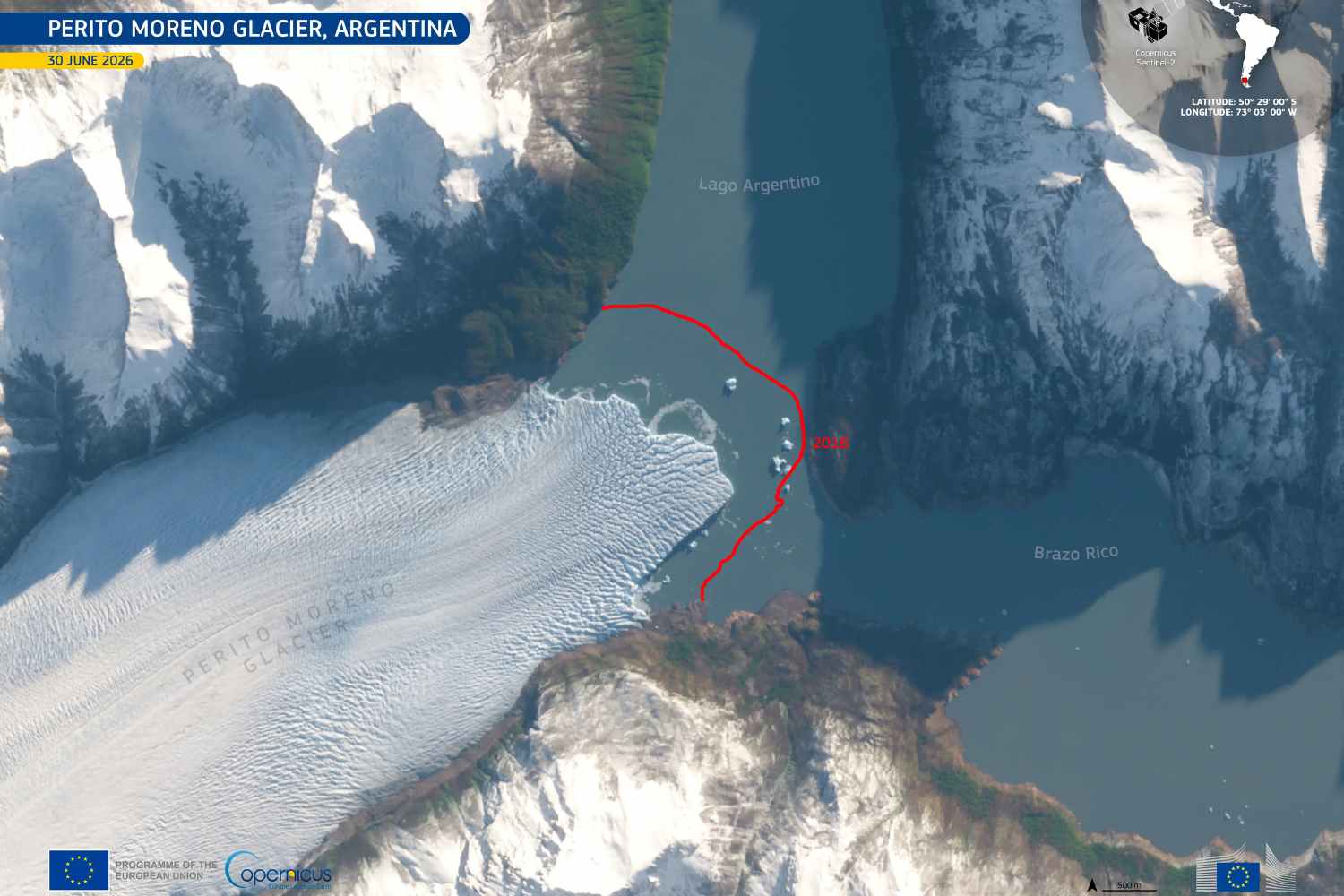 The glacier symbol of Patagonia can no longer resist: look at how the giant Perito Moreno retreats