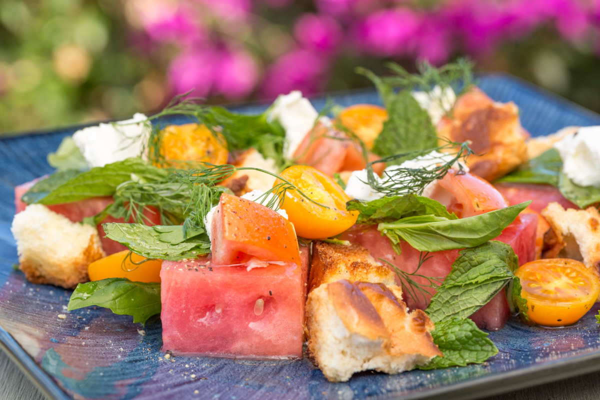 watermelon panzanella