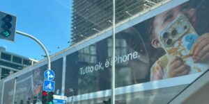 No, it’s not “everything is ok” at all: the advertisement of a small child with an iPhone in his hand sends a very dangerous message
