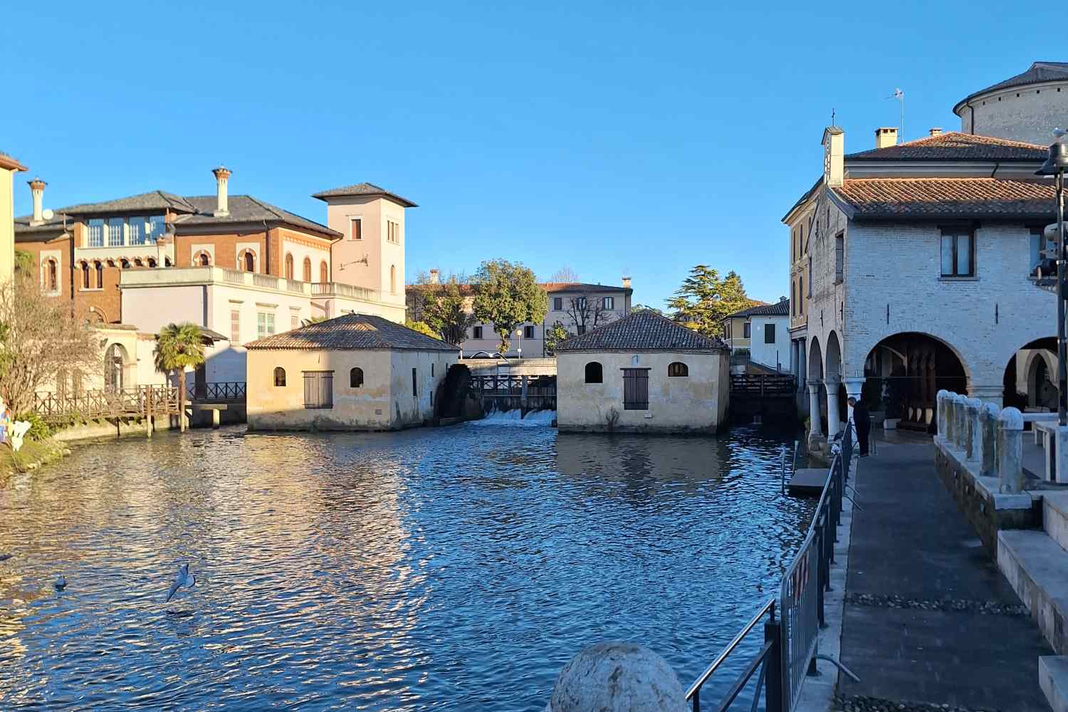 I'll take you with me to Portogruaro, little Venice on the Lemene (between thirteenth-century mills and a crooked bell tower)