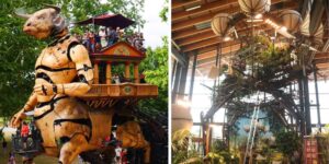 In Toulouse you can take a ride on a gigantic Minotaur and see a flying greenhouse (that travels the world)