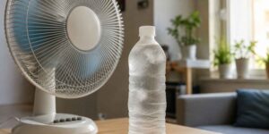 Does the frozen water bottle in front of the fan trick really work?