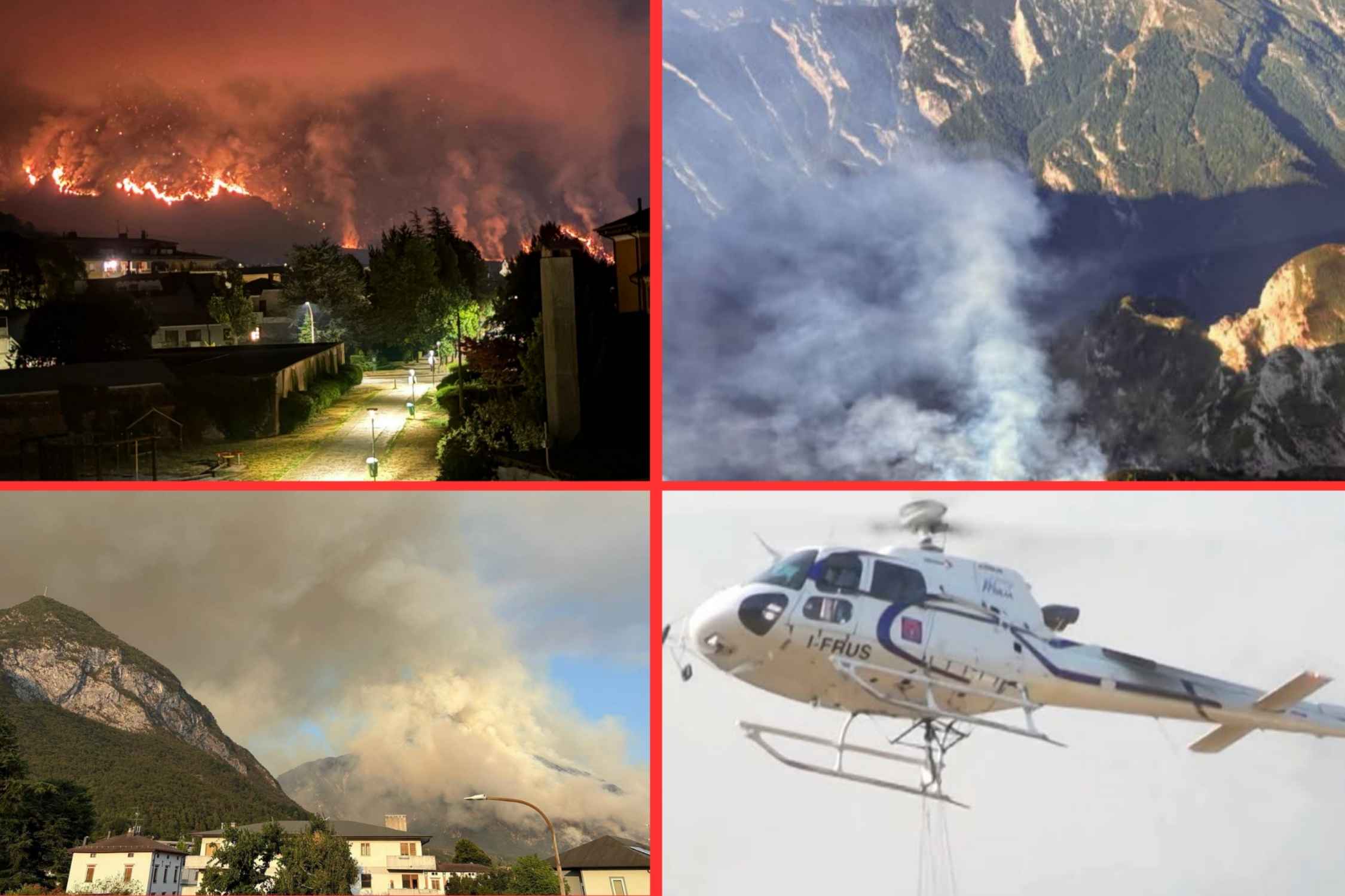 Friuli is burning: forests on fire and homes evacuated