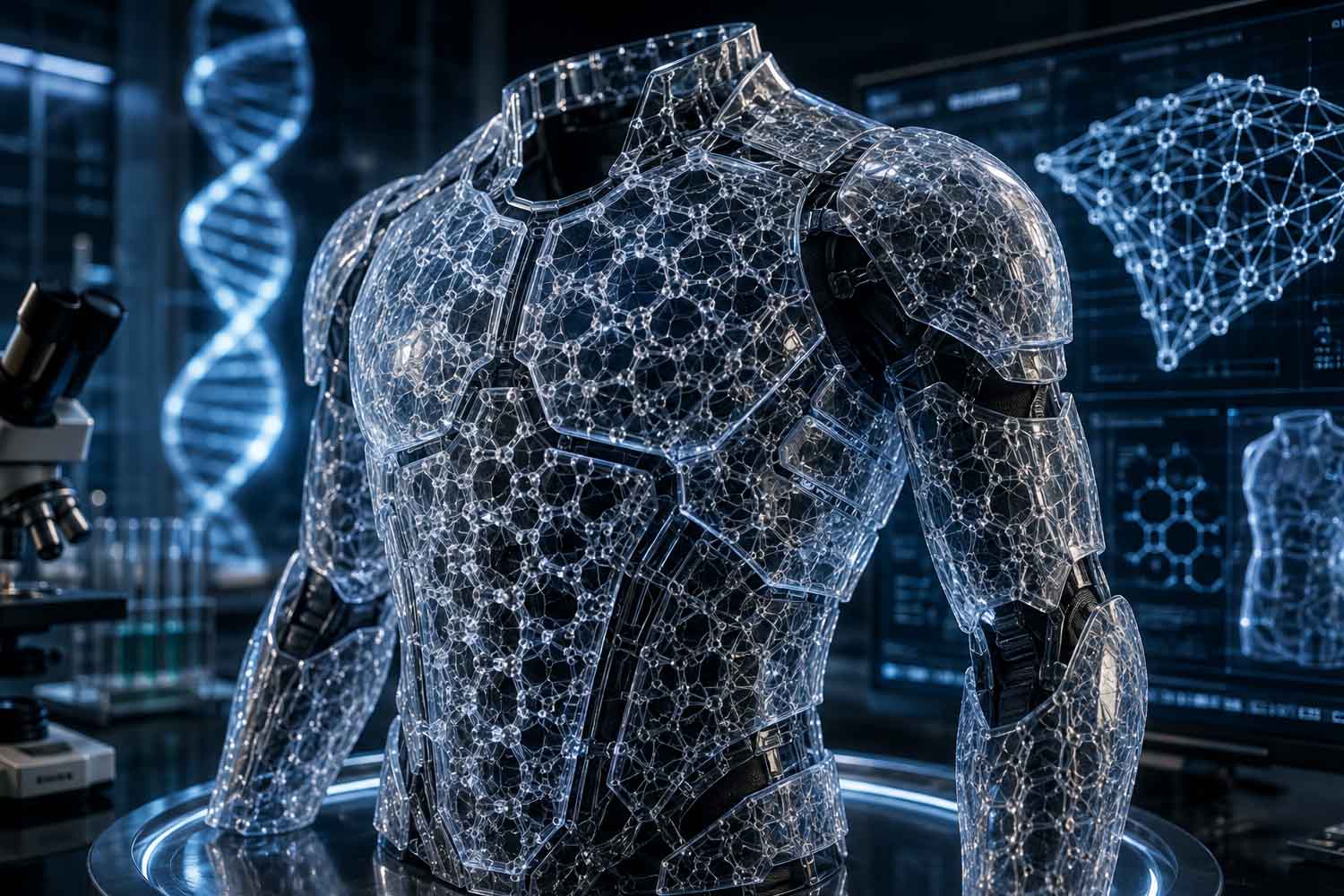 materiale di vetro e dna