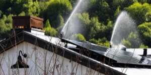 This roof turns into a giant sprinkler as soon as a forest fire approaches, thus saving your home