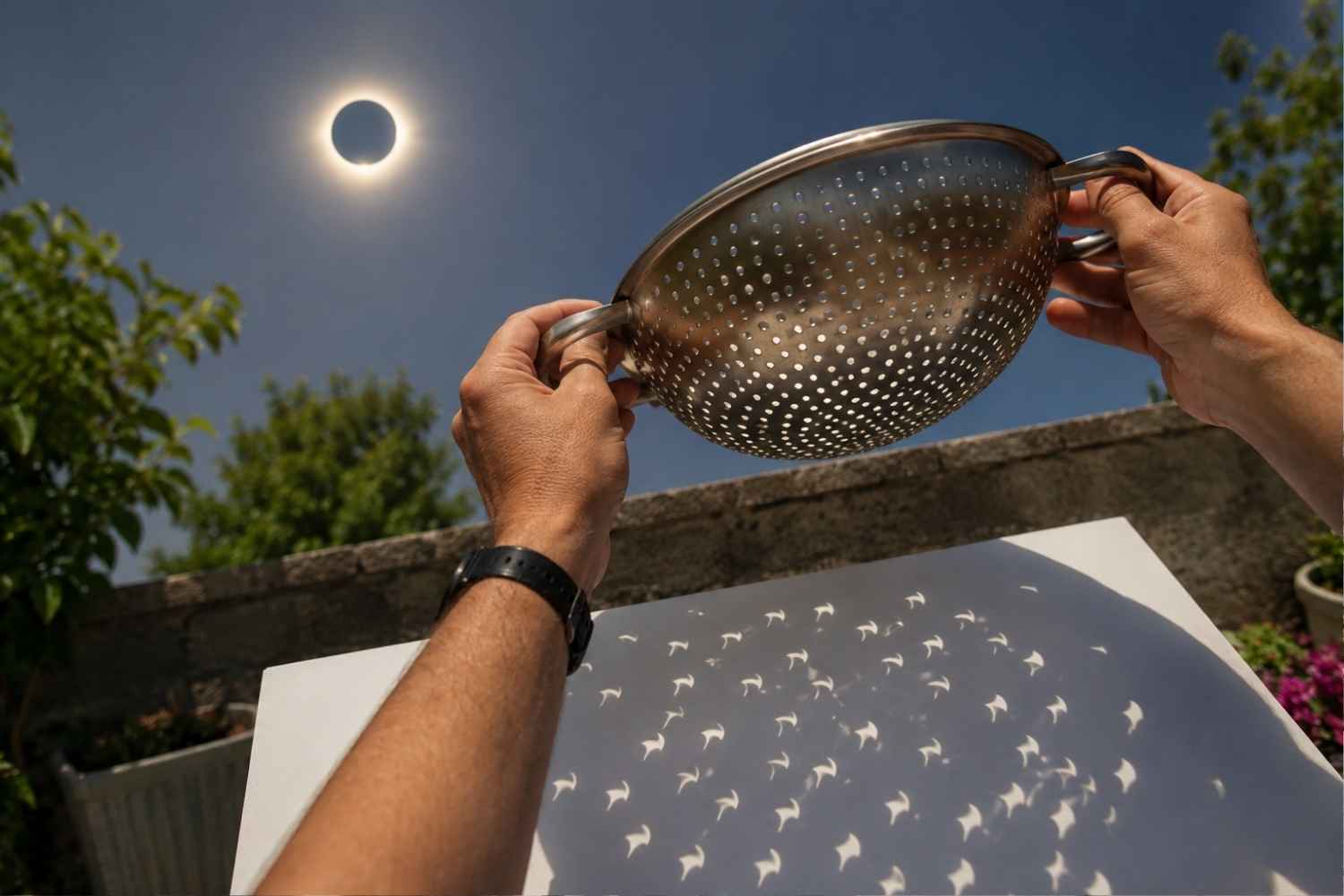scolapasta eclissi solare