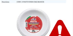 Plastic plates recalled due to risk of migration of substances: the batch to be checked