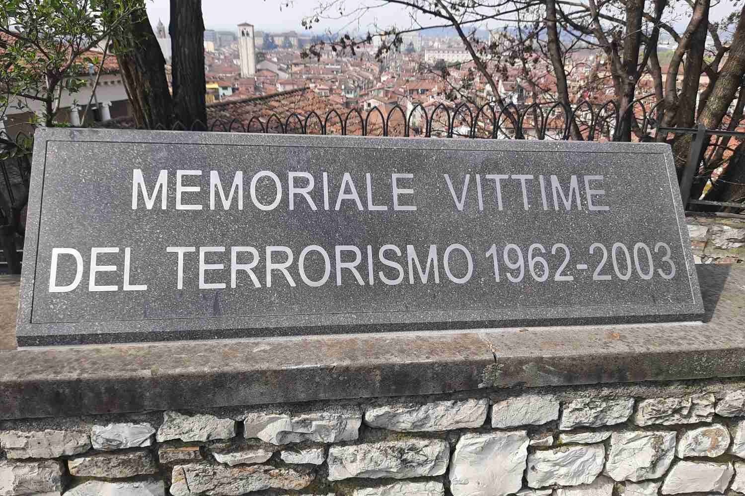 We were in Brescia and we were moved by the Memorial to the Victims of Terrorism which connects Piazza della Loggia to the majestic Castle