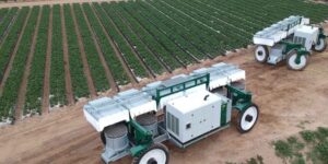 The ultraviolet light tractors that retire pesticides with two night passes a week