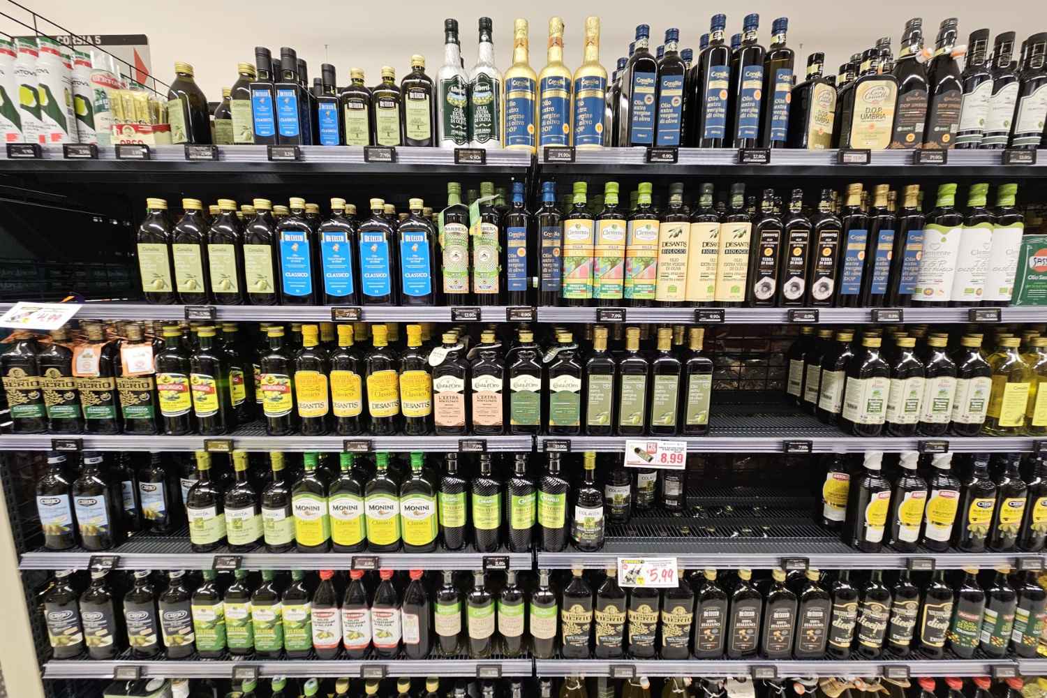 olio extravergine di oliva supermercato