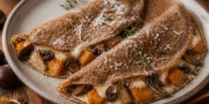 Crespelle with chestnut flour stuffed with pumpkin and mushrooms: the autumn recipe to save immediately