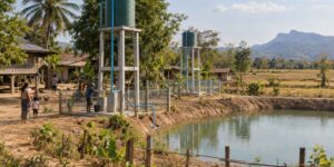 Drought, in this village in Laos 15 out of 18 wells were not working: they now collect up to 21 million liters of water