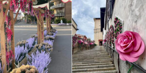 Every 10 years this village in the Varese area transforms: 500 thousand paper flowers handmade by the inhabitants invade the town