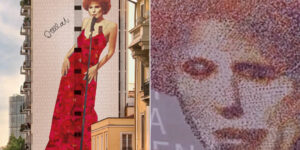 Milan remembers the unforgettable Ornella Vanoni: the monumental mural (made with her record covers) unveiled