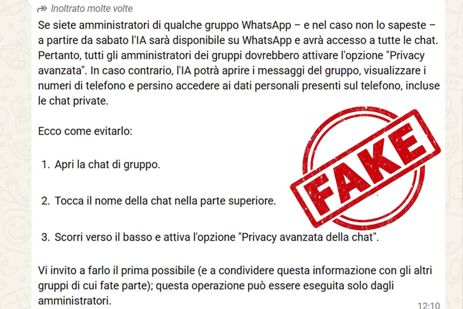 Fake news WhatsApp AI