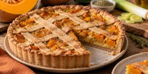Savory pumpkin, leek and spelled flour tart: the autumn recipe to try immediately