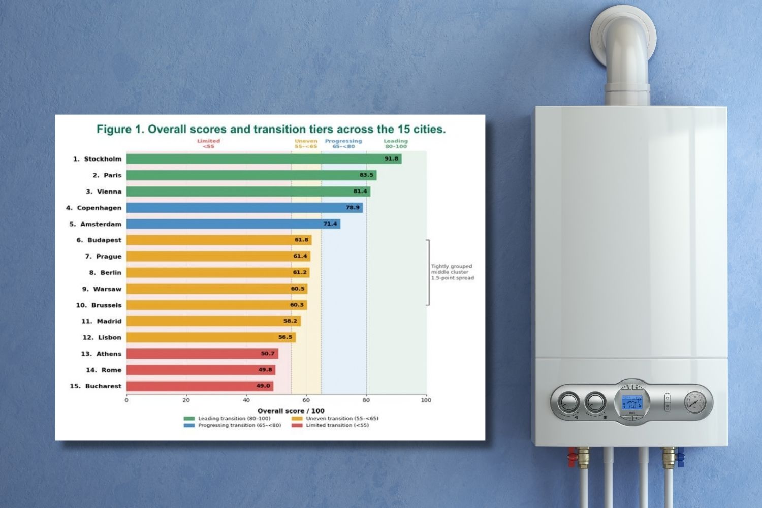 Homes without fossil gas, Rome remains behind in the race for energy transition: it is second to last among 15 European capitals