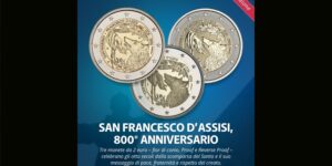 Saint Francis of Assisi and the wolf of Gubbio come to life on a new 2 euro coin (which tells a story of trust)