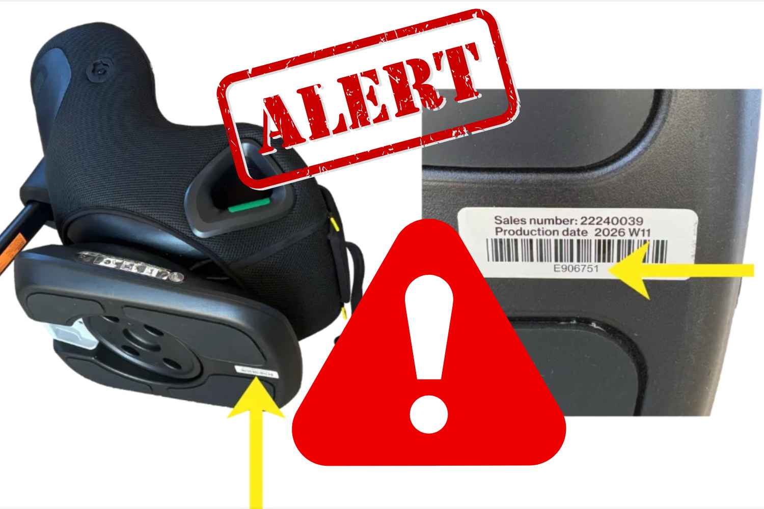 allerta seggiolino auto