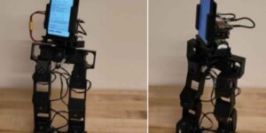 Your old smartphone can become the brain of a humanoid robot that walks (and follows people)